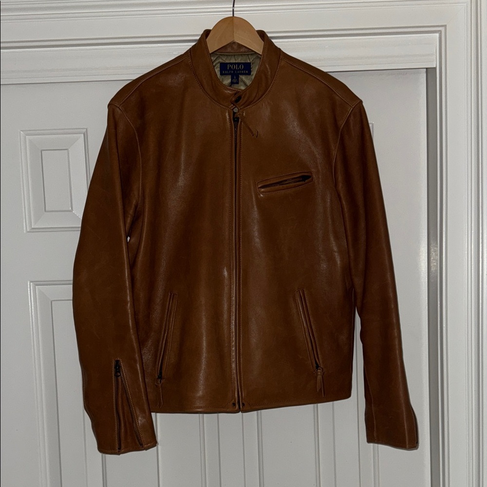 Polo by Ralph Lauren Brown Leather Jacket for Men